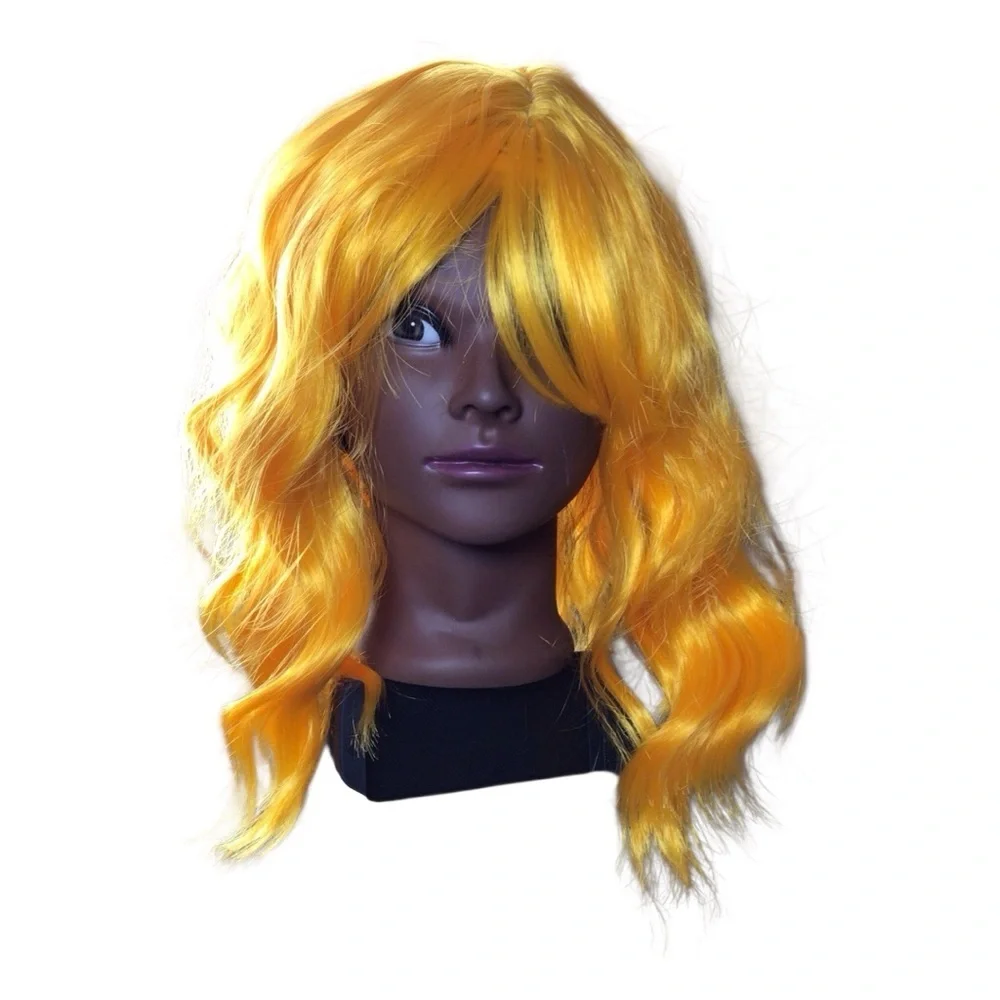 Golden Yellow Wavy Hair Wig